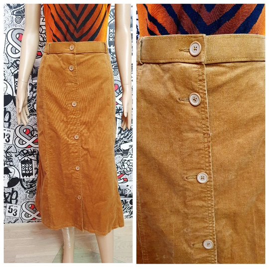 Sister Gift Camel Skirt Maxi Corduroy Skirt Womens Long Pencil Vintage Everyday 3xl