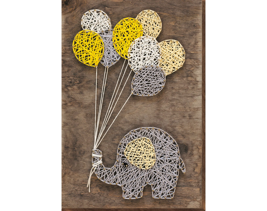 string Art Diy Kit "Elephant" Diy, Abris Art. Creative Kit