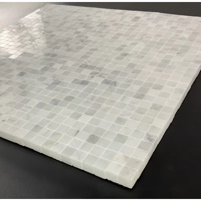 0.375" x 0.375" Natural Stone Grid Mosaic Wall & Floor Tile