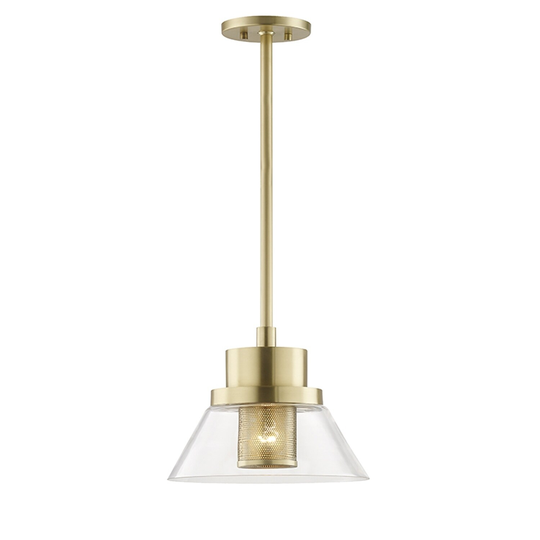 Hudson Valley Paoli 1-light Aged Brass Small Pendant