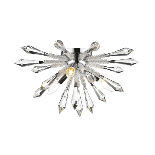 Avery Home Lighting Soleia Chrome 3-light Flush Mount