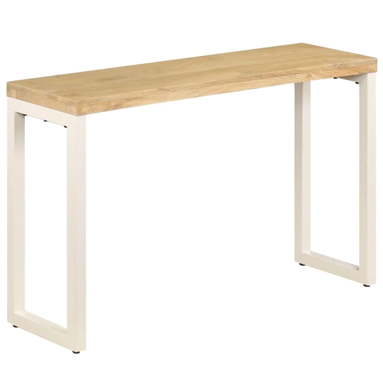 Console Table 47.2"x13.8"x29.9" Solid Mango Wood and Steel