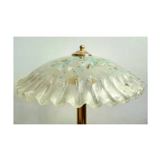 Vintage Table Lamp Done in Mirano Glass & Brass // Barovier Toso Made Italy