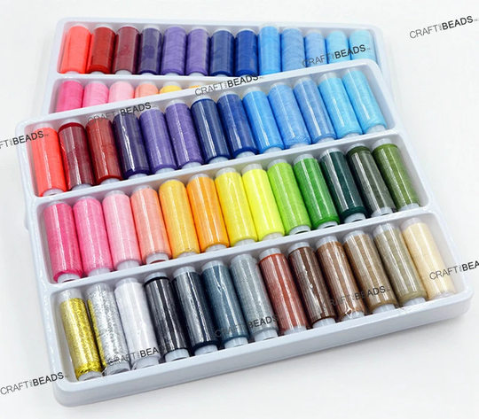 39Pcs Assorted Mix Colors Sewing Quilting Thread Polyester Metallic All Purpose