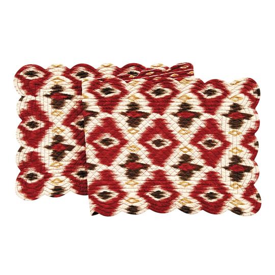 14" x 51" Ikat Table Runner - Red