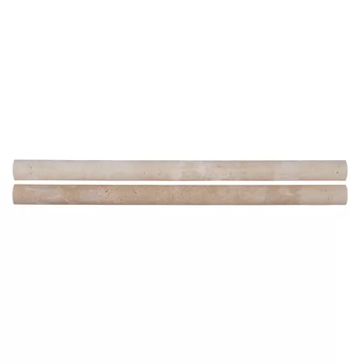 12" x 0.75" Travertine Pencil Liner Tile Trim in Beige