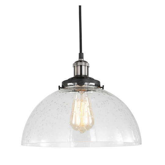 Woodbridge Lighting Fulton Clear Seedy Ball Mini-pendant w/ ST64 Bulb