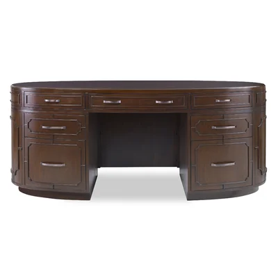 Bordeaux Oval Executive Desk