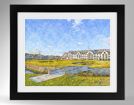 Carnoustie Golf Links Wall Art - Pencil Sketch-Effect Print | 2 Options, Golf, | #814, Not Framed