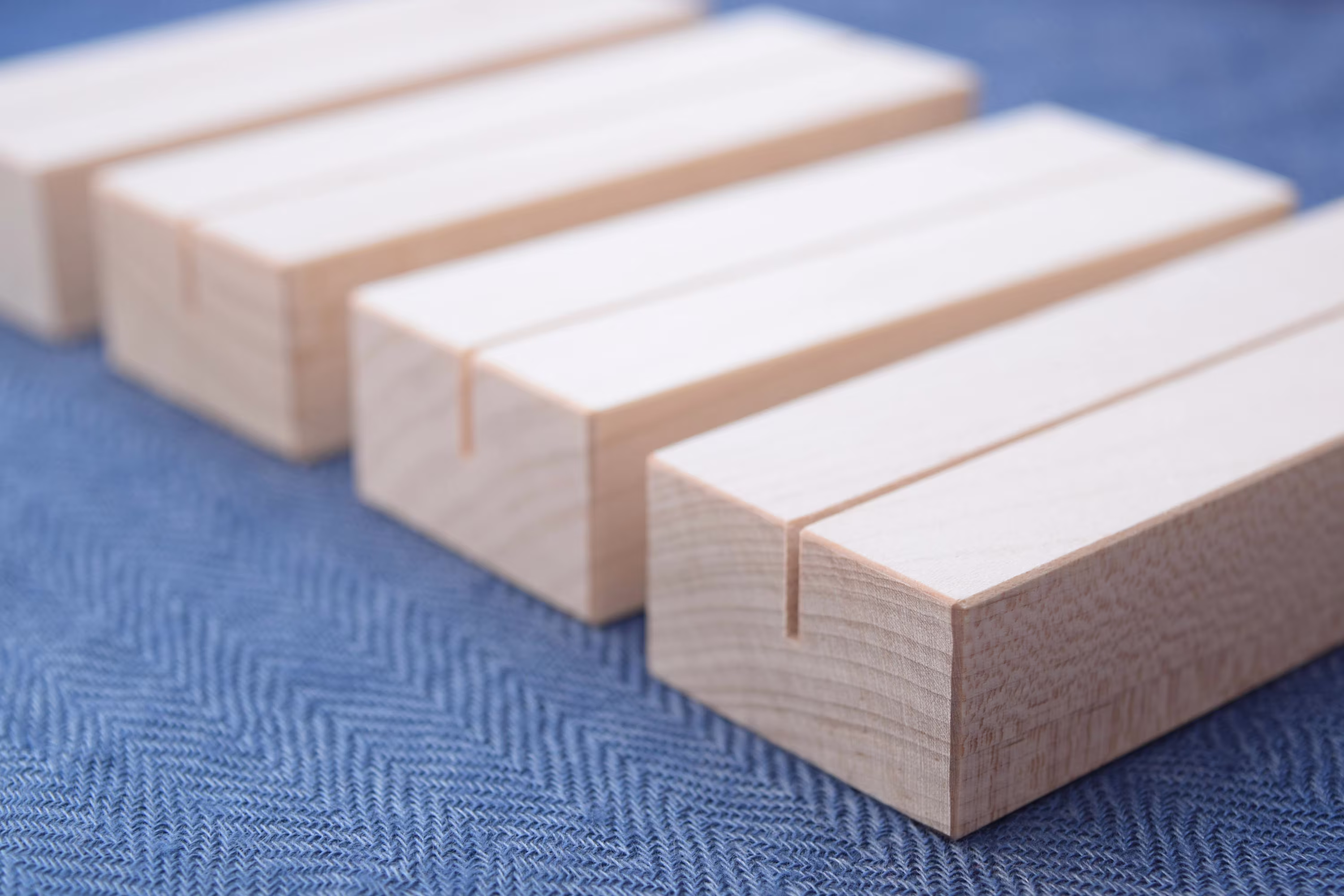 Maple Table Number Holders Set | Light Wood Table Number Stands Wedding Sign Display Wood Stand Wedding