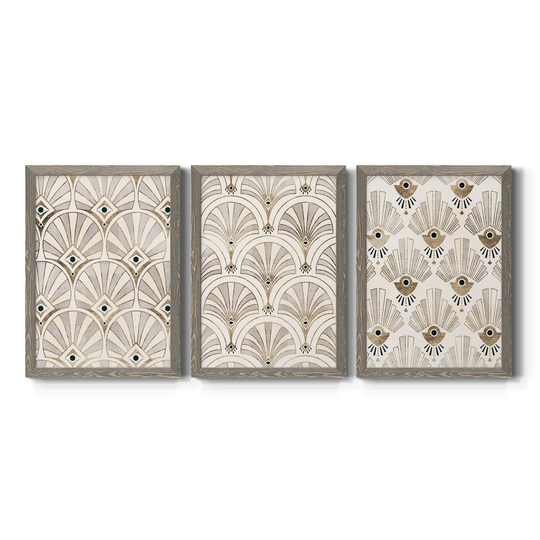 Deco Patterning I-Premium Framed Canvas - Ready to Hang - Multi-Color