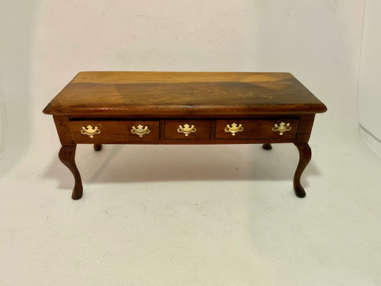 Incredible Vintage Handmade Yew Dollhouse Sideboard, 112 Scale