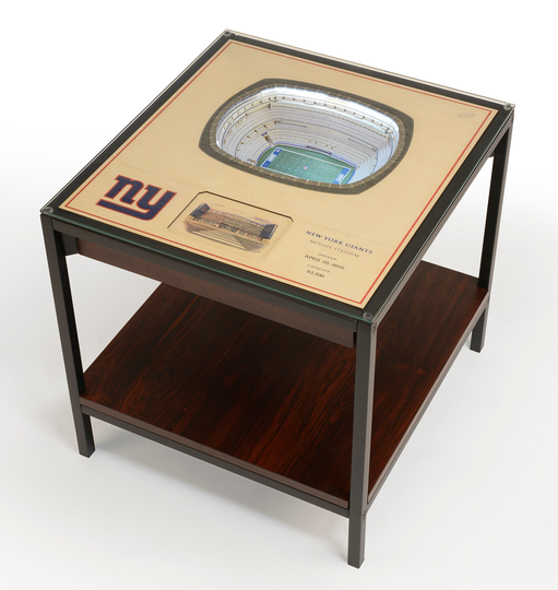 New York Giants Led Lighted End Table