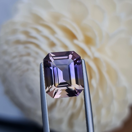 Tri Color Ametrine. Natural Ametrine 7.61Ct. Rare Color Pink-Yellow - Purple. Cd089