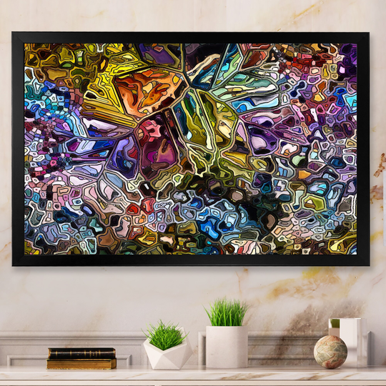 Designart 'Reality Of Liquid Color III' Modern Framed Art Print