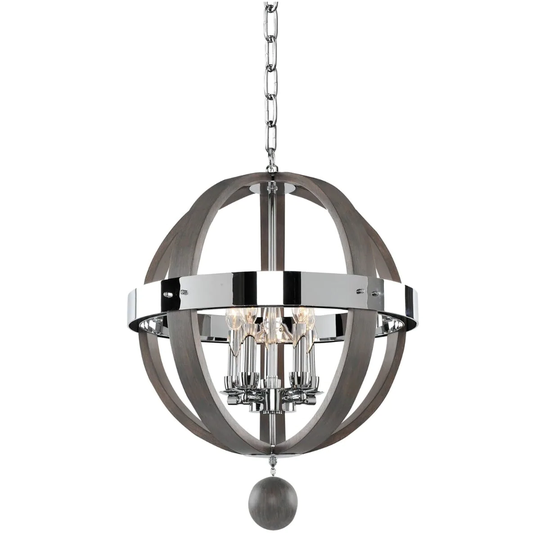 Kalco Sharlow 5-Light Pendant Light in Chrome