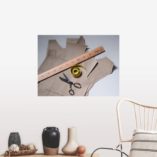 "Sewing equipment" Poster Print - Multi