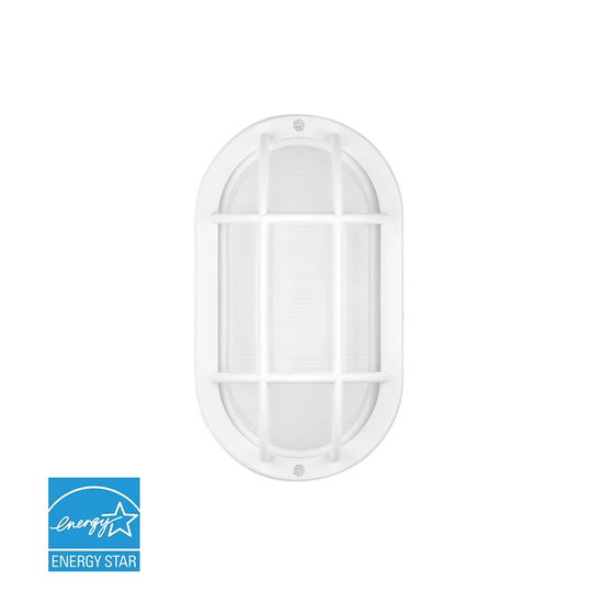 Aluminum Housing, Bulkhead Outdoor Integrated LED Wall Light, Wet Rated, 6.2 Watts, 5000K Cool White - 6W