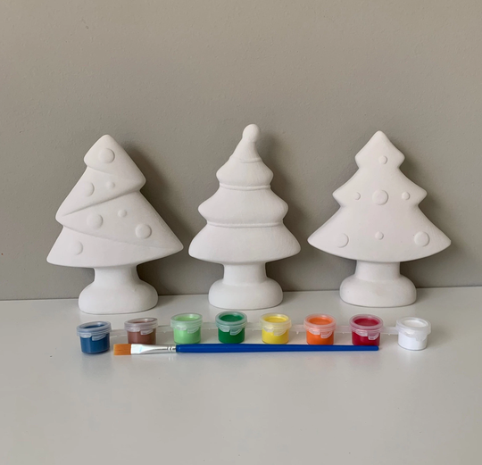Cute Christmas Tree Paint Kit, Diy Craft, Pottery Kits, Party Ideas, Gift