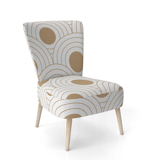 Designart 'Circular Retro Design' Upholstered Mid-Century Accent Chair