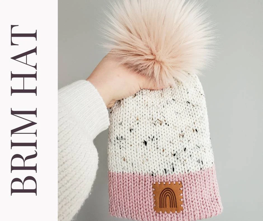 Pick Your Colors Custom Brim Or Faux Adult Hat/Fitted Knit Hat For Men Women With Optional Detachable Pom/Personalized Colors