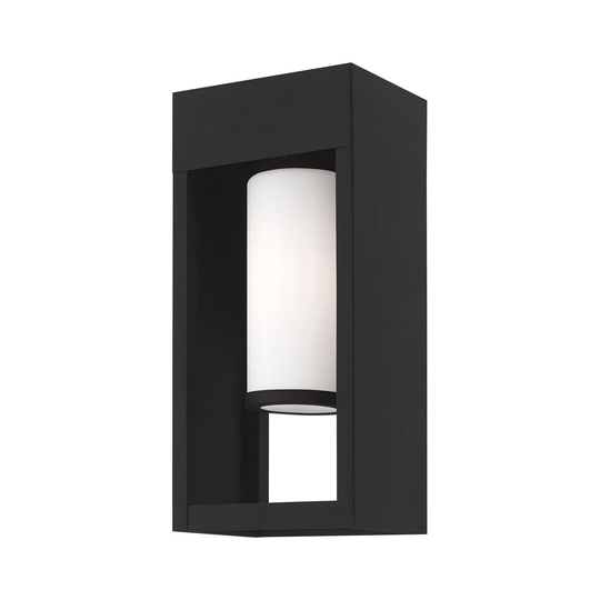 Giuseppe Lighting One Light Outdoor Wall Lantern Bleecker Black - Exact Size