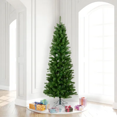 7.5' Green Salem Pencil Pine Artificial Christmas Tree