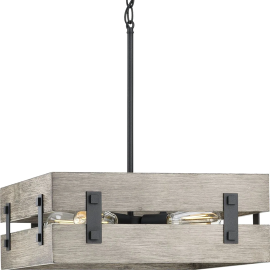 Hemsworth Collection Black Four-Light Pendant - 13.000" x 24.750" x 24.750"