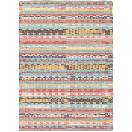 ECARPETGALLERY Flat-weave Bold and Colorful Multi Color Wool Kilim - 3'11 x 5'7