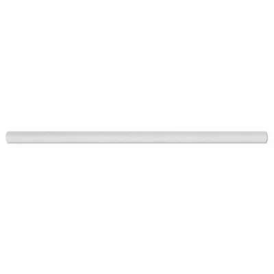 12" x 0.5" Polished Marble Pencil Liner Tile Trim in White