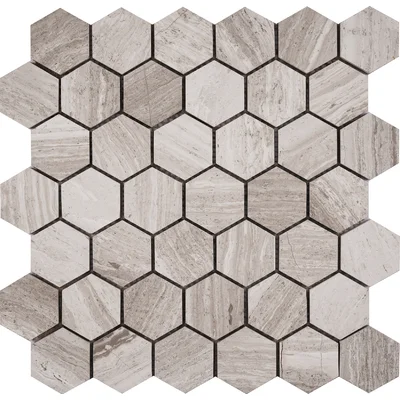 2" x 2" Marble Honeycomb Mosaic Wall & Floor Tile