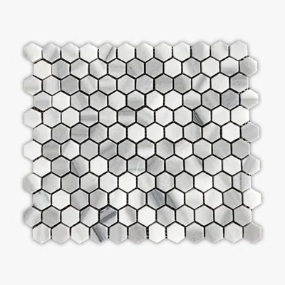 12" x 12"Hexagon Marble Honeycomb Mosaic Tile