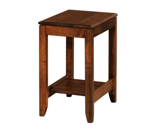 Dutchcrafters Fairfield End Table With Open Shelf, Brown Maple Michael's Cherry Stain - Amish Made in America