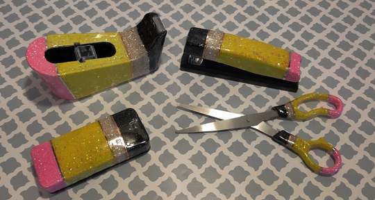 Both A Full Pencil Desk Set Or Each Item Can Be Purchased Separately
