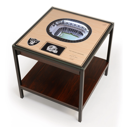 Vegas Raiders Led Lighted End Table