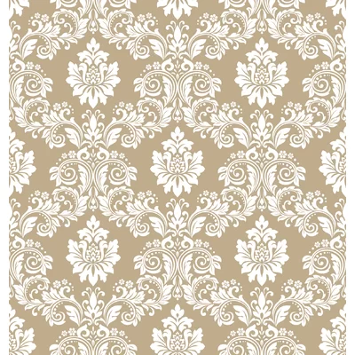 Northcutt Vintage Damask 10' L x 24" W Peel and Stick Wallpaper Roll