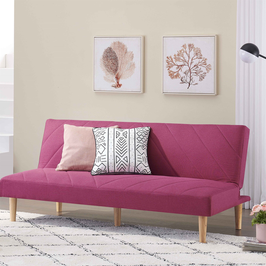 Sofa Bed Convertible Sleeper Couch Folding Sofa for Small Space,Pink