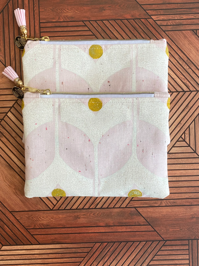 Small Hand Printed Zipper Pouch