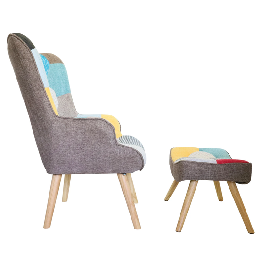 Accent Chair with Ottoman