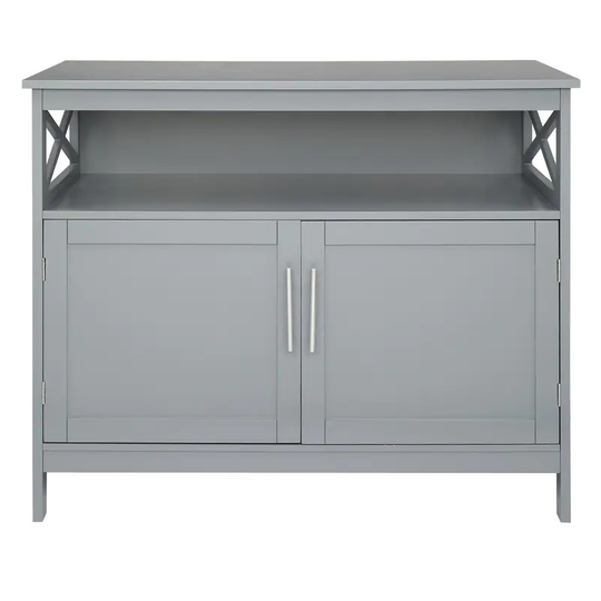 Density Board Double Door With Partition Side X-Shaped Sideboard