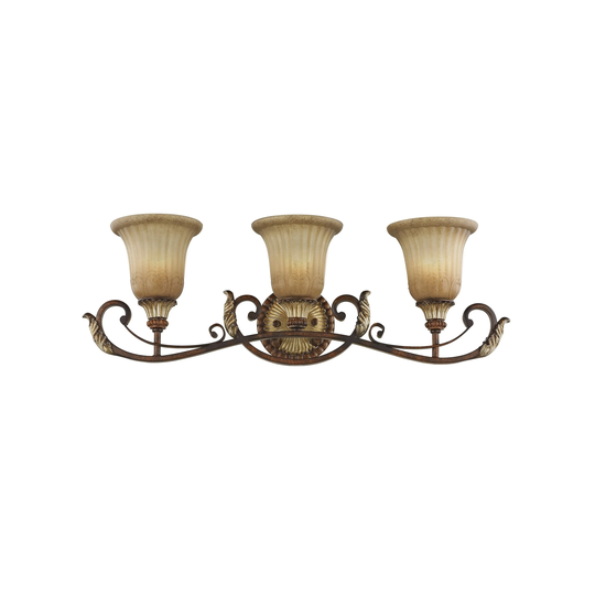 Livex Lighting Villa Verona 3 Light Verona Bronze with Aged Gold Leaf Accents Bath Vanity