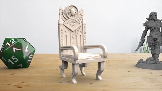 Chair - Terrain Prop Pharaoh Props Echoes Of Life Resin Miniature For Rpg's, Dnd, Pathfinder Cast N Play