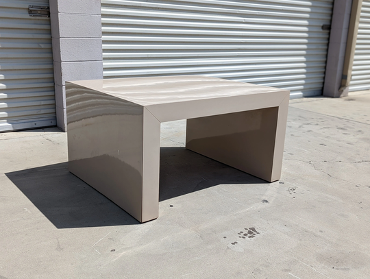 Oversized Postmodern Accent Table | Side/Display Laminate Cube Geometric Post Modern Mid Century Vintage Unique