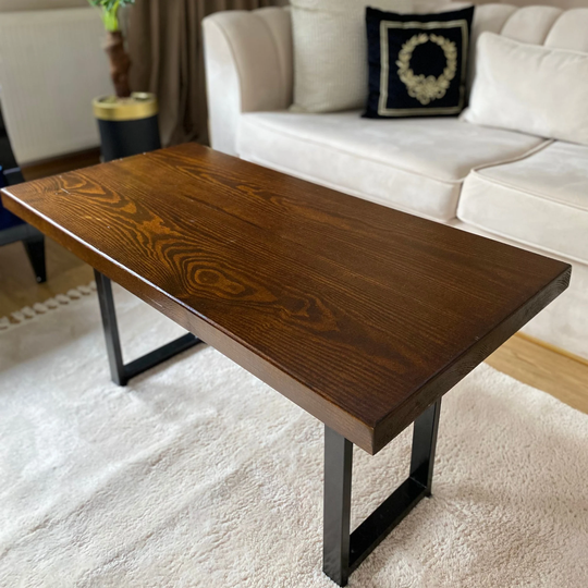 Coffee Table, Mid Century Modern Outdoor Wood Small Live Edge