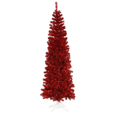 Red Pencil Artificial Christmas Tree