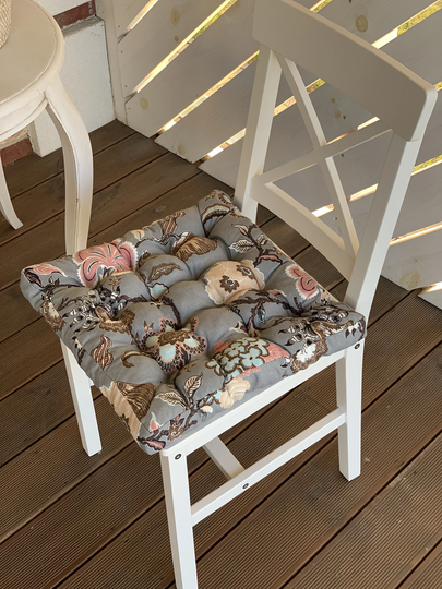 Chair Cushions/Indoor/ Bistro Pillows Wedding Seat Cushion Elite Fabric Flowers Square Pillow