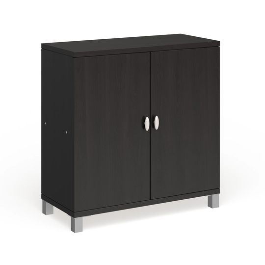 Porch & Den Sunrise Dark Brown Wood Storage Sideboard Cabinet