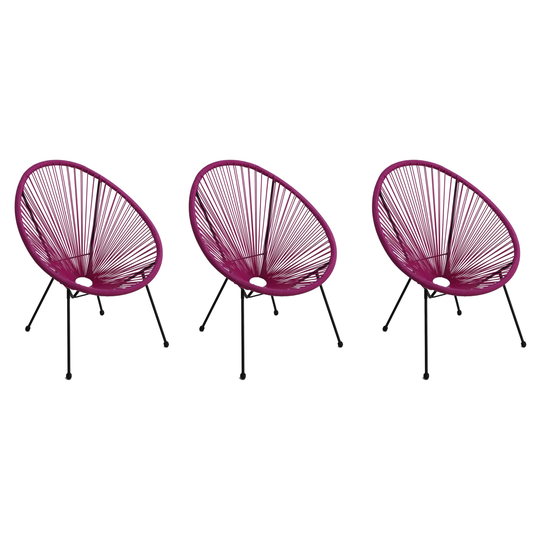 Tenir Light Purple Resort Grade Chairs (Set of 3) by Havenside Home