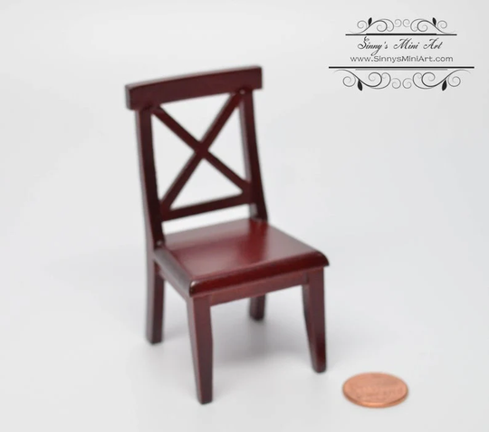 112 Dollhouse Miniature Cross Buck Chair/ Furniture Az T3010