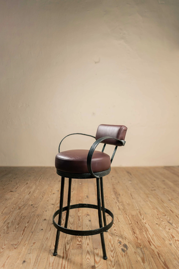 Iron Barstool | Metal Chair Wrought Rustic Dining Farmhouse Decor Industrial Room Furniture